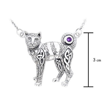 Celtic Cat Necklace TNC047 - Jewelry